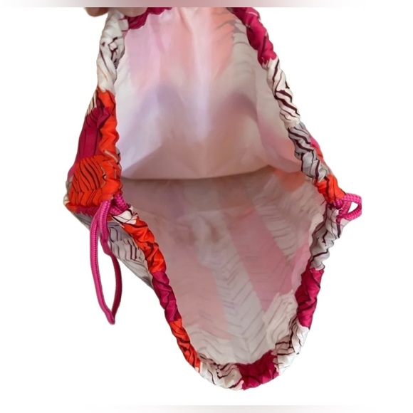 THIRTY-ONE ~ Multi-colored herringbone print canvas gym bag front pocket - Picture 3 of 5